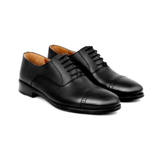 Giày Tây Cao Cấp CHARLES CAPTOE OXFORD - OF02 - Da Bò Ý Lót Trong Da Bò Mộc - Thương hiệu Be Classy