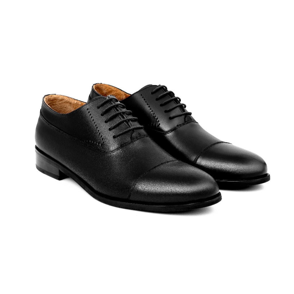 Giày Tây Cao Cấp TONKIN CAPTOE OXFORD - OF07 - Da Bò Ý Lót Trong Da Bò Mộc - Thương hiệu Be Classy
