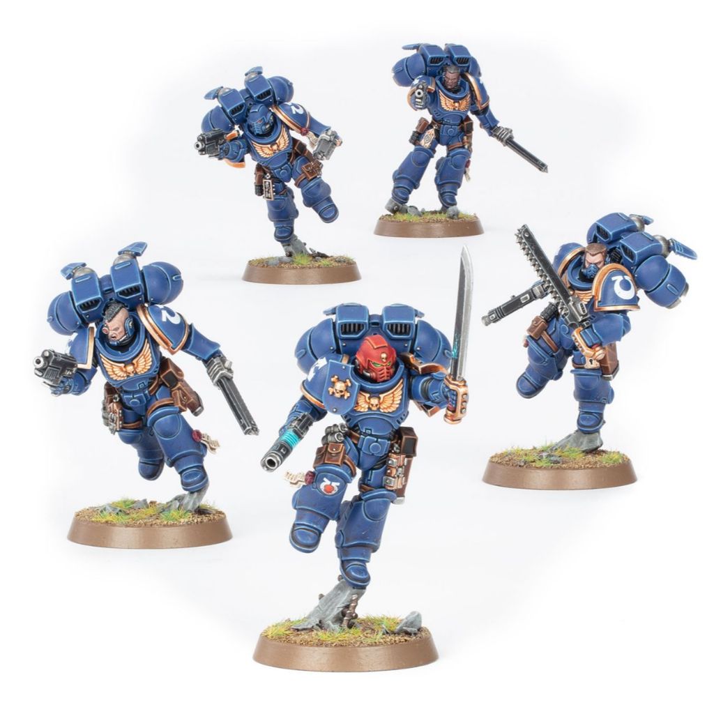 Mô hình Space Marines:Assault Intercessors with jump packs