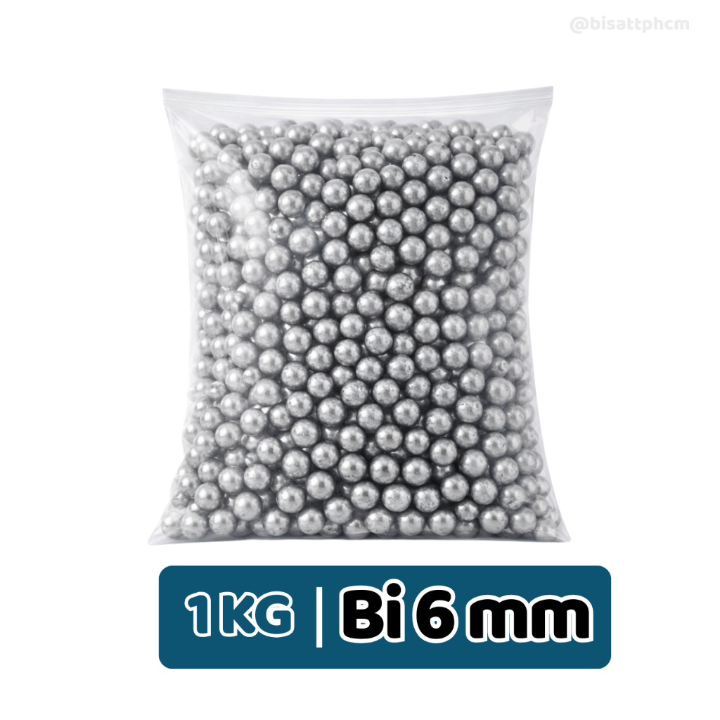 Bi Sắt 6mm 1Kg – Bi Thép Tròn Chuẩn Size 6 Ly, Độ Tròn Cao, Dùng Cho Trục Xe, Vòng Bi