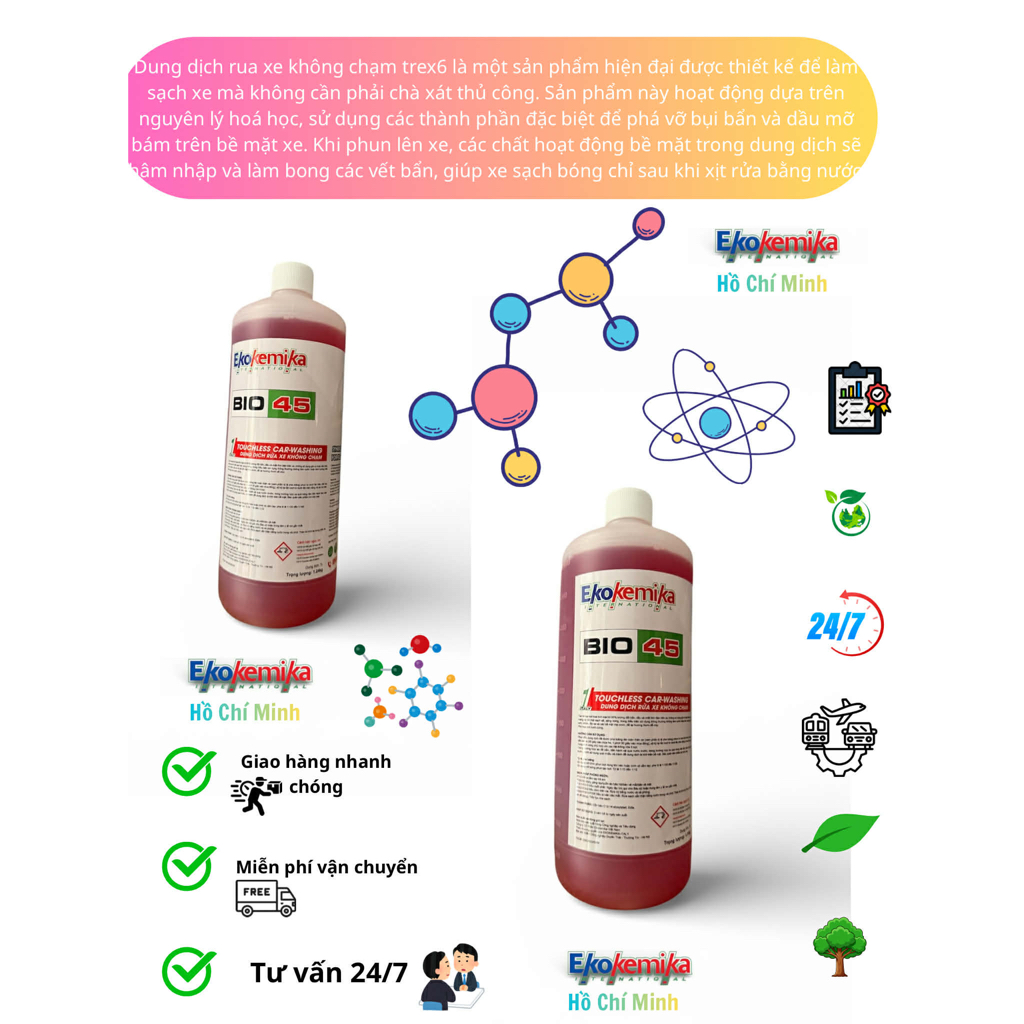 DUNG DỊCH RỬA XE KHÔNG CHẠM BIO 45