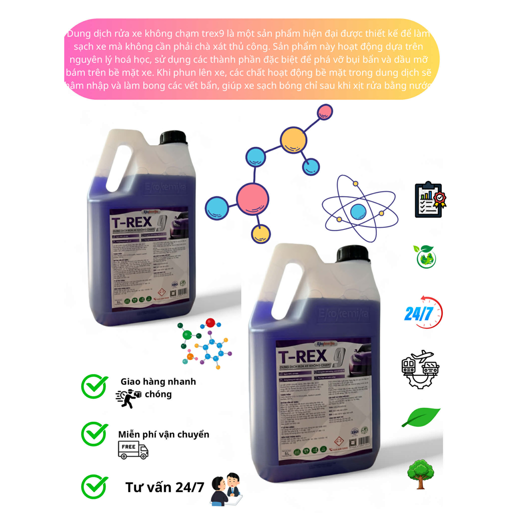Dung dịch rửa xe không chạm trex9