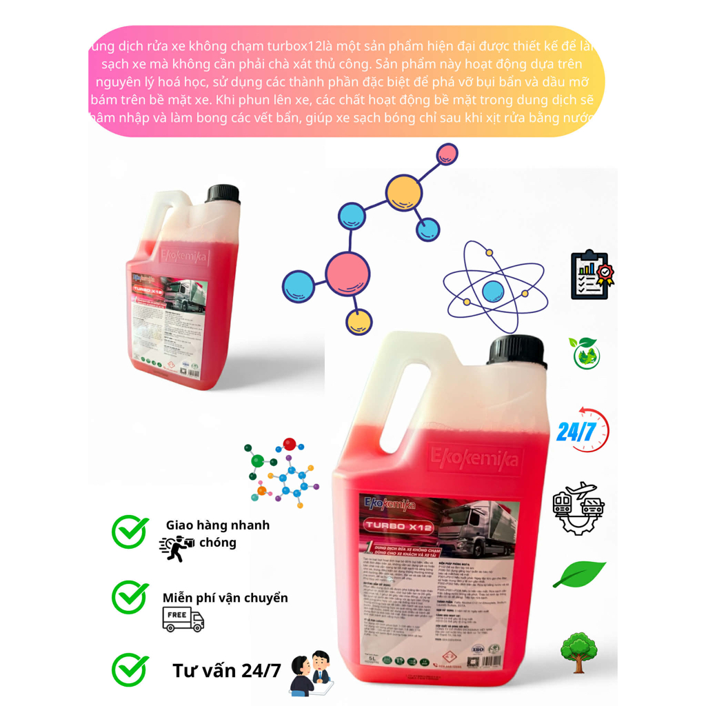 Dung dịch rửa xe không chạm turbo x12