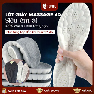 Lót giày massage chân 4D cao cấp cho vận động mạnh lưu thông cửu huyệt, 3 lớp đàn hồi,thấm hút, thoáng khí LG05