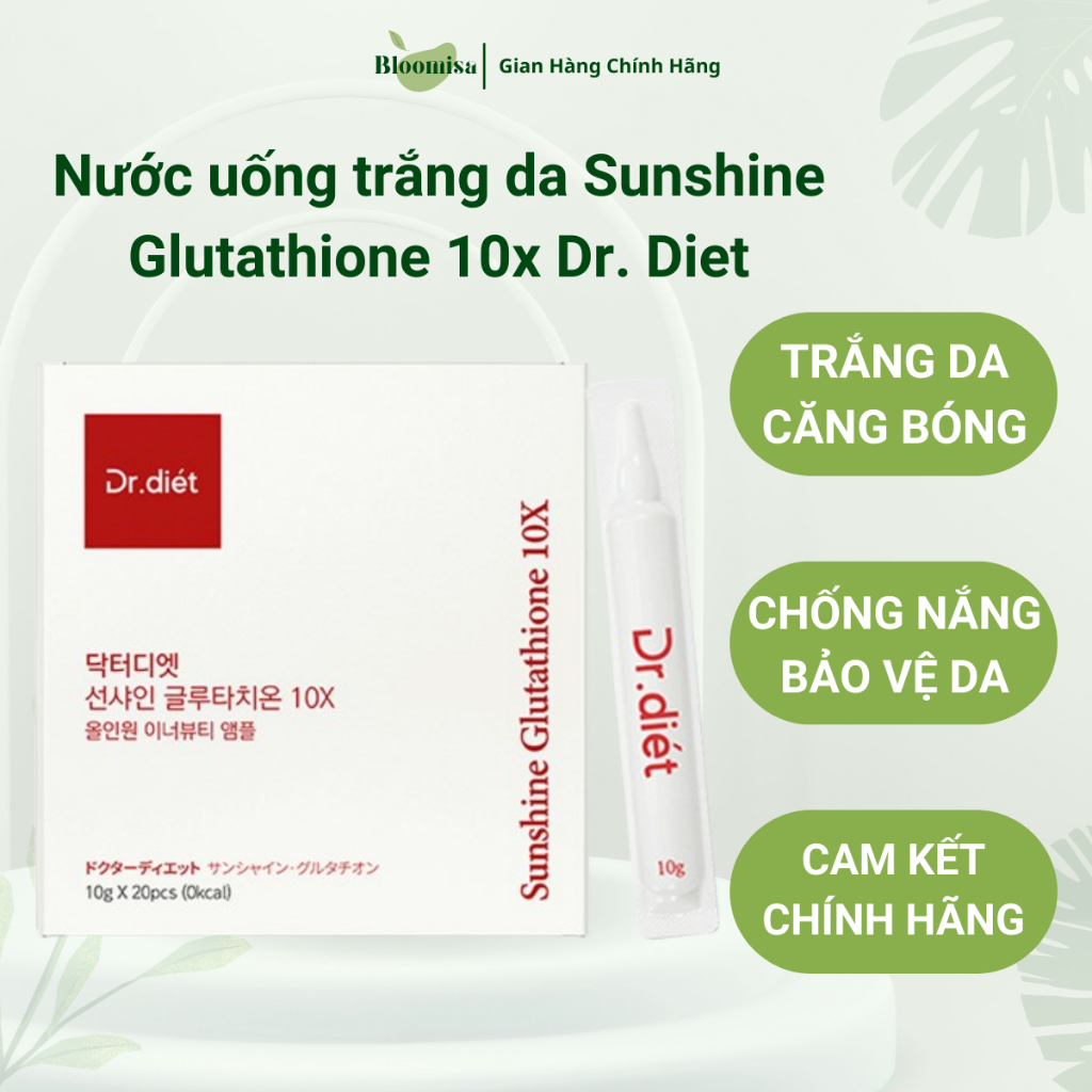 vitamin c and glutathione infusion Nc ung trng da Sunshine Glutathione 10x Dr. Diet
