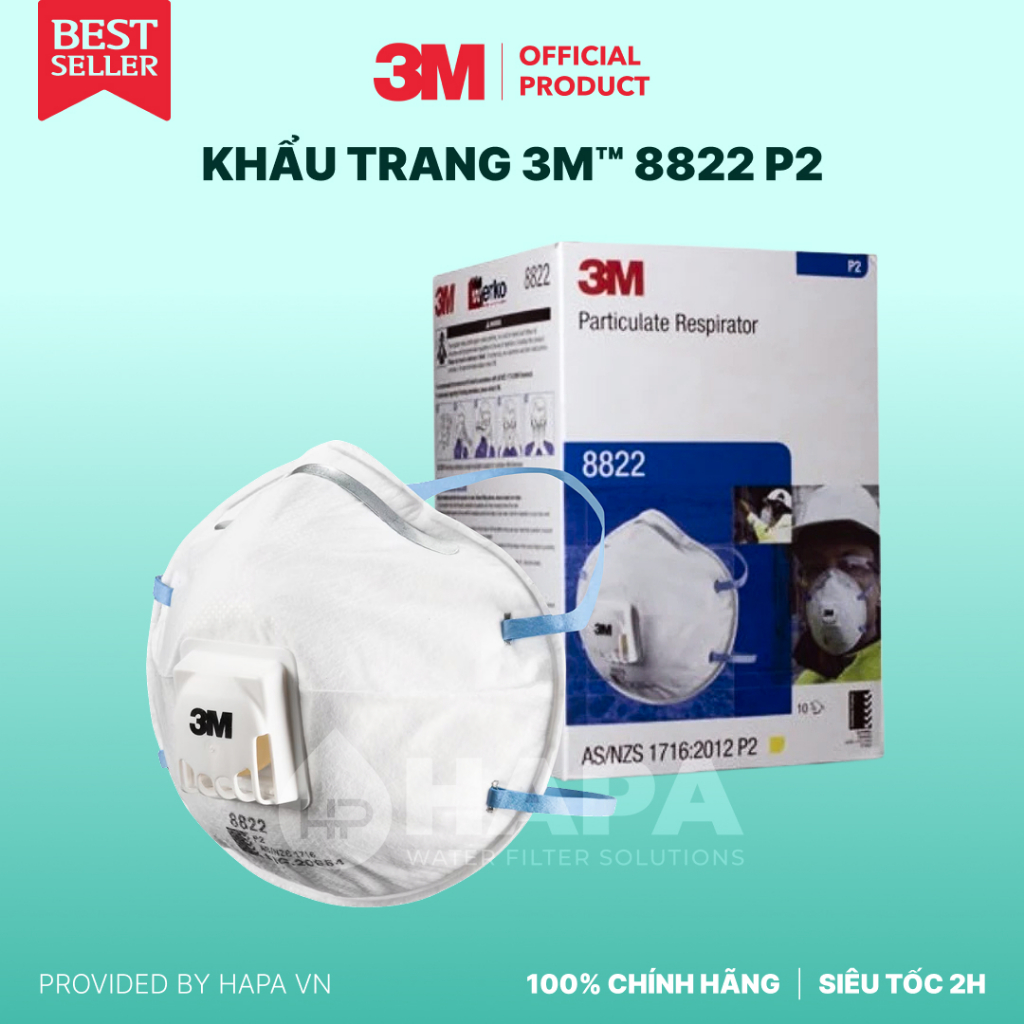 Khẩu Trang 3M 8822 P2 Chính Hãng 3M™ Particulate Respirator - Khẩu Trang Y Tế, Khẩu Trang Lọc Bụi Mị