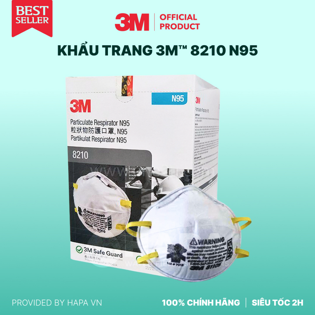 Khẩu Trang 3M 8210 N95 Chính Hãng 3M™ Particulate Respirator - Khẩu Trang Y Tế, Khẩu Trang Lọc Bụi M
