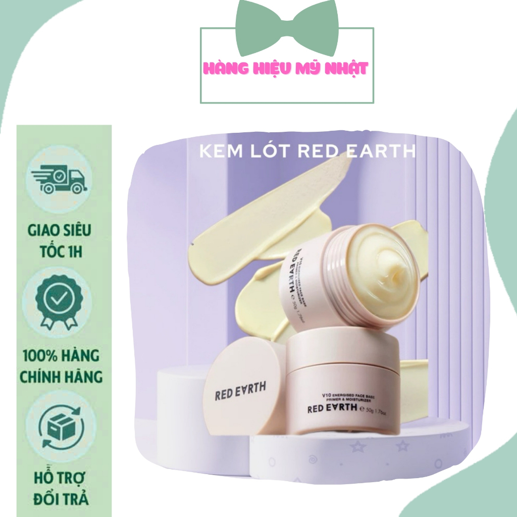 Kem Lót RED EARTH Dưỡng Ẩm Cao Cấp RED EARTH V10 Red Earth Chính Hãng Che Lỗ Chân Lông Và Dưỡng Ẩm h