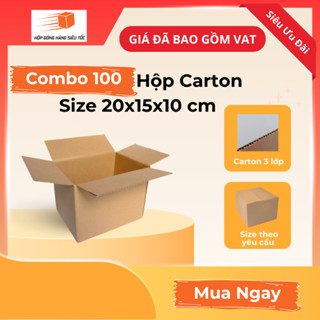 [Combo] Hộp Carton 20x15x10cm – Thùng Giấy Đóng Hàng ( Giá Đã Bao Gồm VAT )