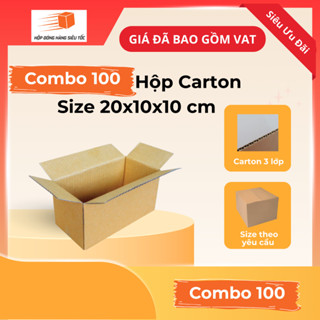 [Combo] Hộp Carton 20x10x10cm – Thùng Giấy Đóng Hàng ( Giá Đã Bao Gồm VAT )