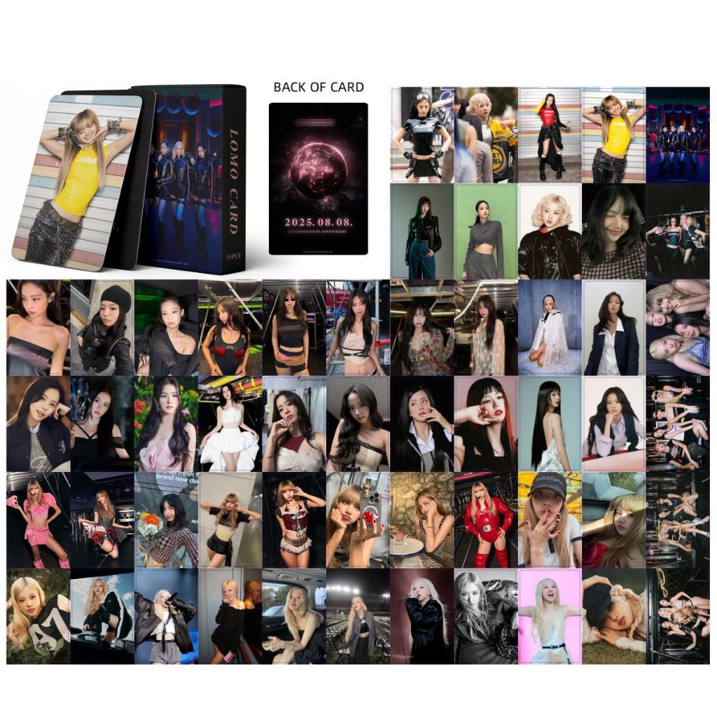 Hộp 55 Card Black Pink 9th Anniversary Hologram [phukienkpop]