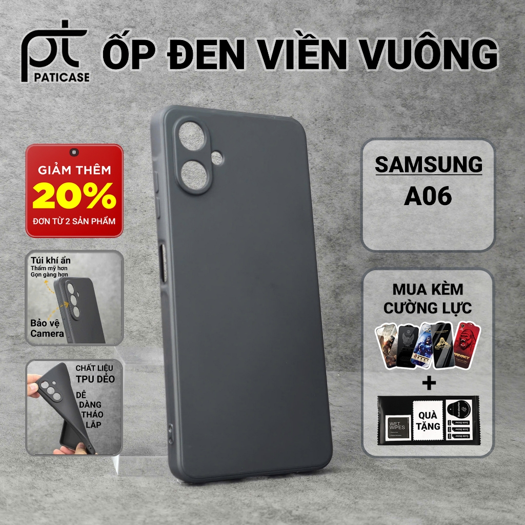 Ốp lưng Samsung  A07 / A07 5G / A06 5G / A06 4G / A05 / A04 cạnh viền vuông bảo vệ camera