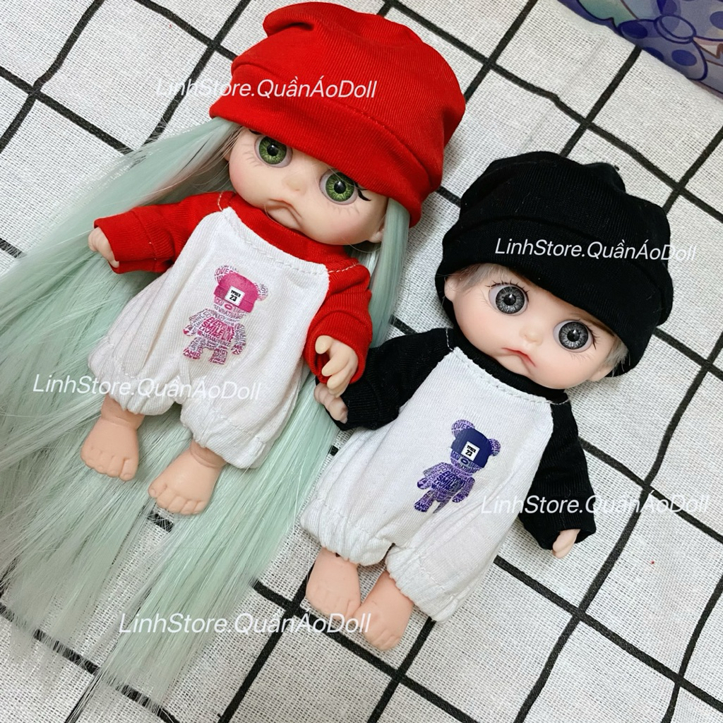 [QUẦN ÁO BÚP BÊ ] SET THIẾT KẾ BODY NÓN NAM NỮ DOLL 5IN