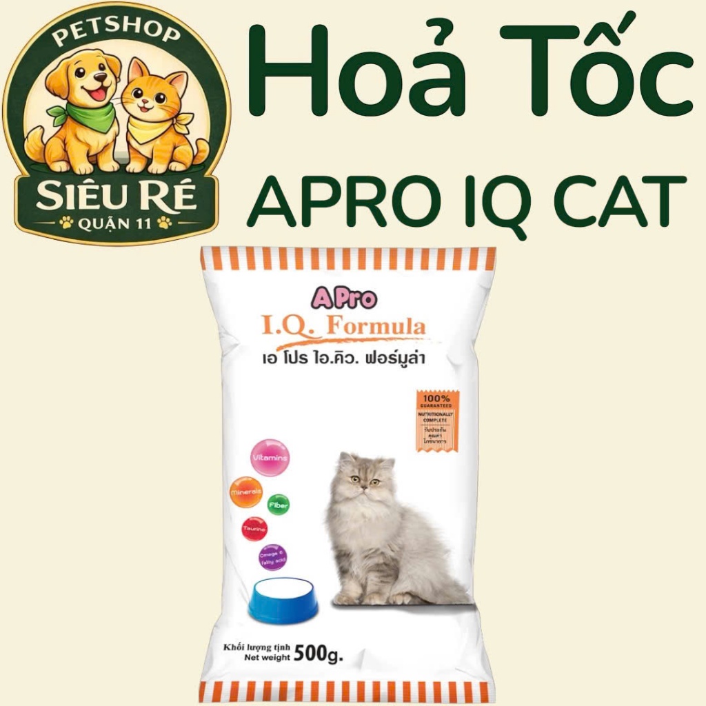 [GÓI 500G] HẠT APRO CAT IQ FORMULA GÓI 500G - THÁI LAN -