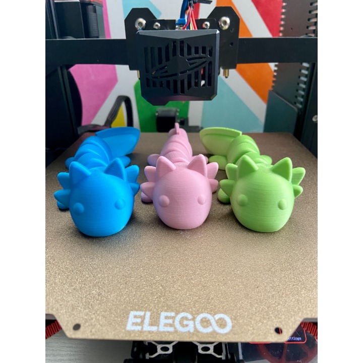 NHIỀU MÀU Mô hình Axolotl Kỳ Nhông Mexico Khớp Nối Linh Hoạt Khủng Long 6 Sừng Chibi Cute Đồ chơi gi