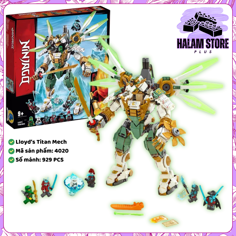 [HALAM STORE] Mô hình đồ chơi robot Ninjago season 11 Lloyd Titan Mech Zimo mã 4020