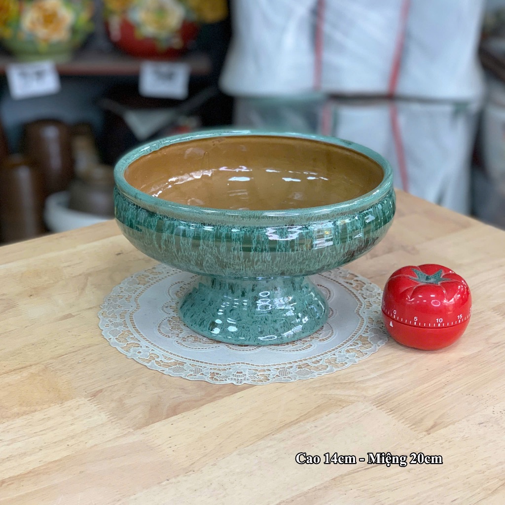 Bình Hoa Lọ Hoa Dáng Mặt Hồ Gốm Sứ Bát Tràng GTB114525