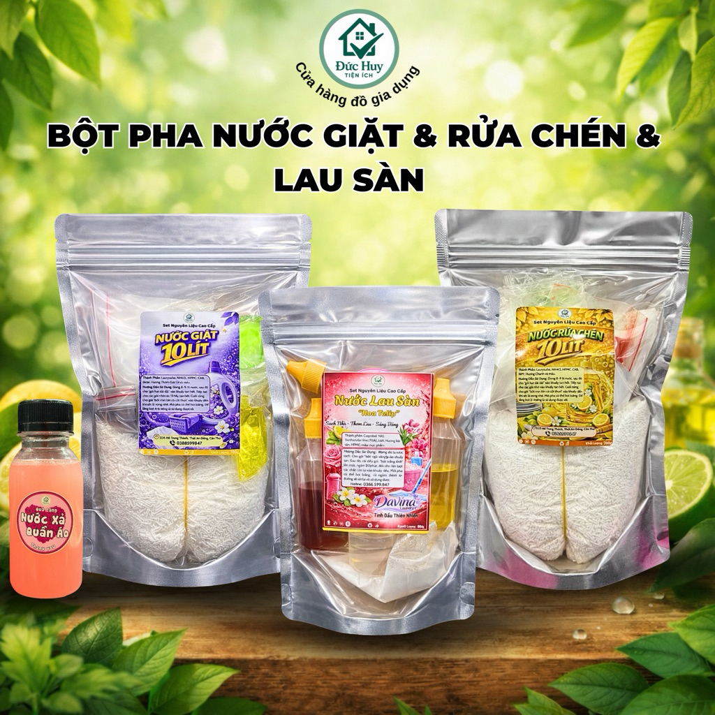 Combo 30Lít (10lít nước giặt+10lít nước rửa chén+10lít nước Lau Sàn)
