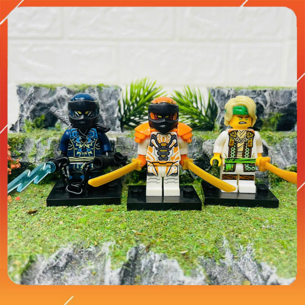 Đồ Chơi Sưu Tầm Mô Hình Nhân Vật NINJA Minifigures Cole Driver , Jay Evil , Lloyd Master Dragon Risi