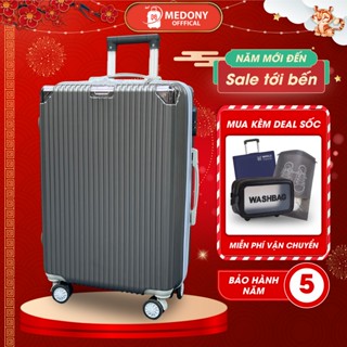 Vali Du Lịch Medony TK07 Thời Trang Size 20/24/28 Chất Liệu Nhựa ABS/PC Cao Cấp Bảo Hành 5 Năm