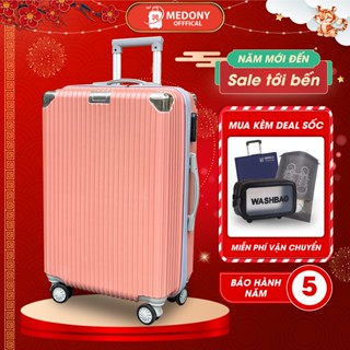 Vali Du Lịch MEDONY TK07 – Vali Kéo Cao Cấp, Size 20/24/28, Bảo Hành 5 Năm, 1 Đổi 1 Trong 30 Ngày