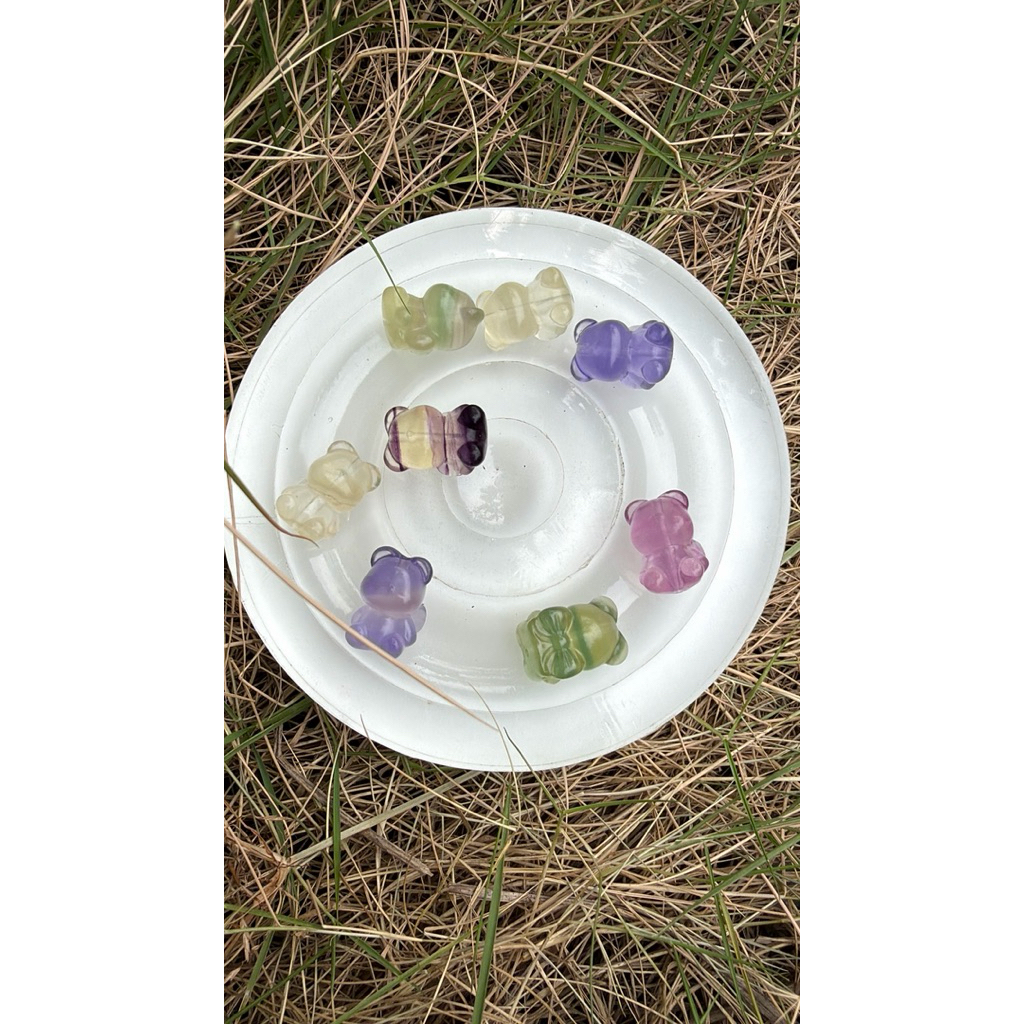 (A2126)Charm Gấu Fluorite 17+|11+
