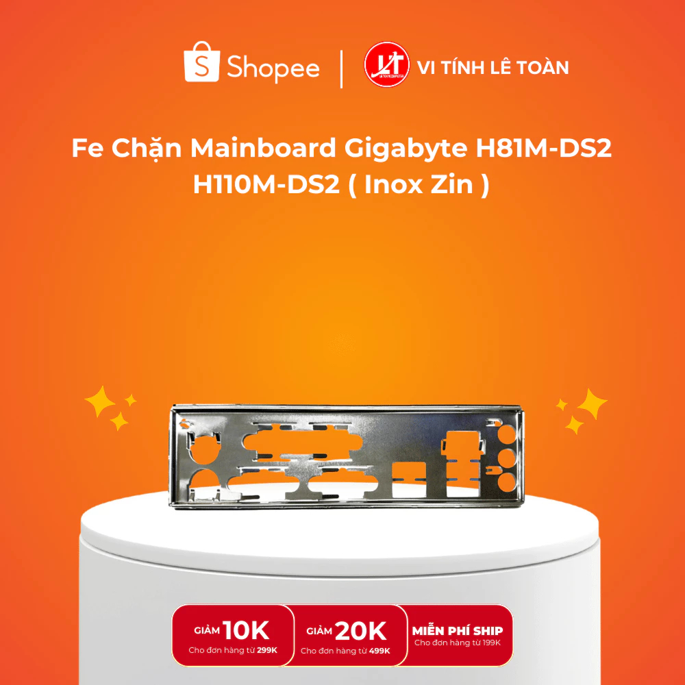Miếng Fe Chặn Mainboard Gigabyte H81M-DS2 | H110M-DS2 Inox Zin