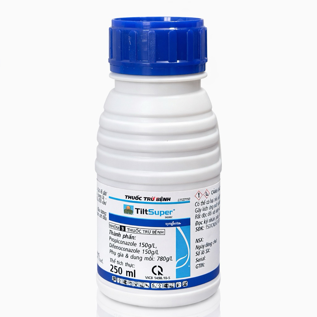 [3 chai] Tilt super 300EC (250ml) - phòng trừ Lem lép hạt Đốm vằn Khô vằn Đốm lá.