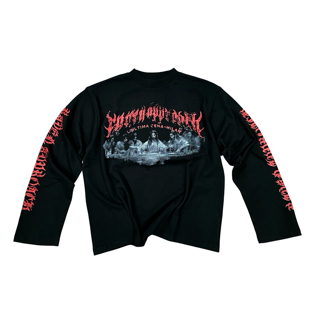 Áo tay dài in hình graphic vintage:JUDAS- Over Longsleeves