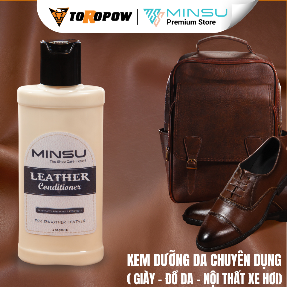Kem Dưỡng Và Bảo Vệ Đồ Da Leather Conditioner MINSU M7969, Dưỡng Giày, Ghế Sofa, Túi Xách, Áo Nội Thất Xe Hơi Bằng Da