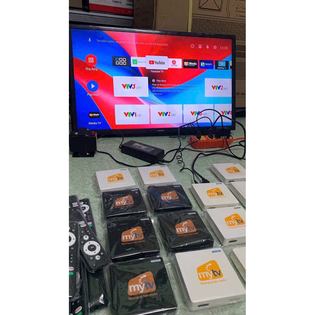 Box mytivi smart box 2, remote giọng nói nhạy, box qua sử dụng