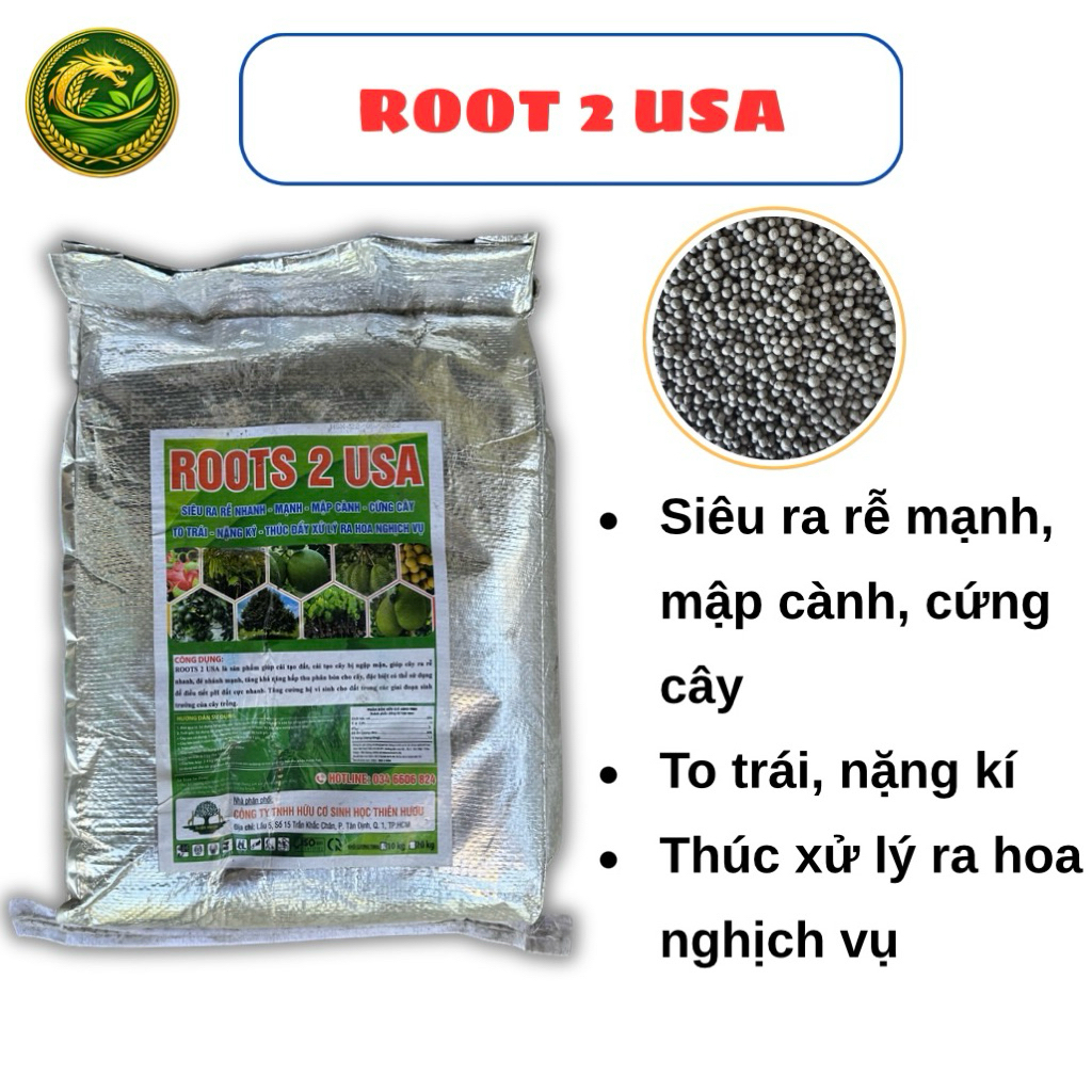 Phân Bón Kích Rễ ROOT 2 USA Lẻ 1Kg, 5Kg Tan Nhanh Siêu Ra Rễ Mạnh, Mập Cây, Xanh Lá, Bung Đọt