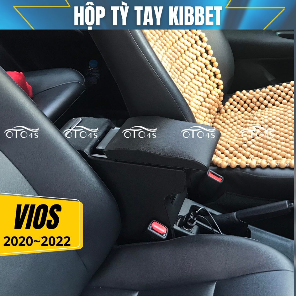 Hộp tỳ tay Vios Kibbet 2020 2021 2022– Bệ tì tay ko khoan vít chuẩn theo xe - Bản cao cấp - Tự lắp đ