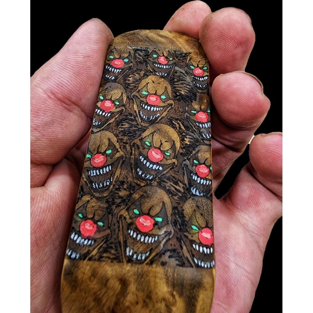 Cosa Nostra Burl decks 32mm, 34mm & 36mm Popsicle & Boxy Skateboard fingerboard. 6-ply maple, white 