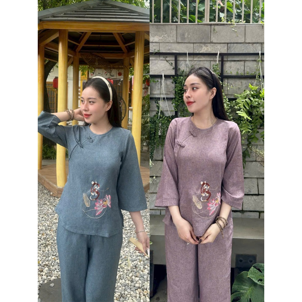 Sò Tâm Vải ẤnĐộ Cao Cấp Nữ # Đồ Lam Đi Chùa