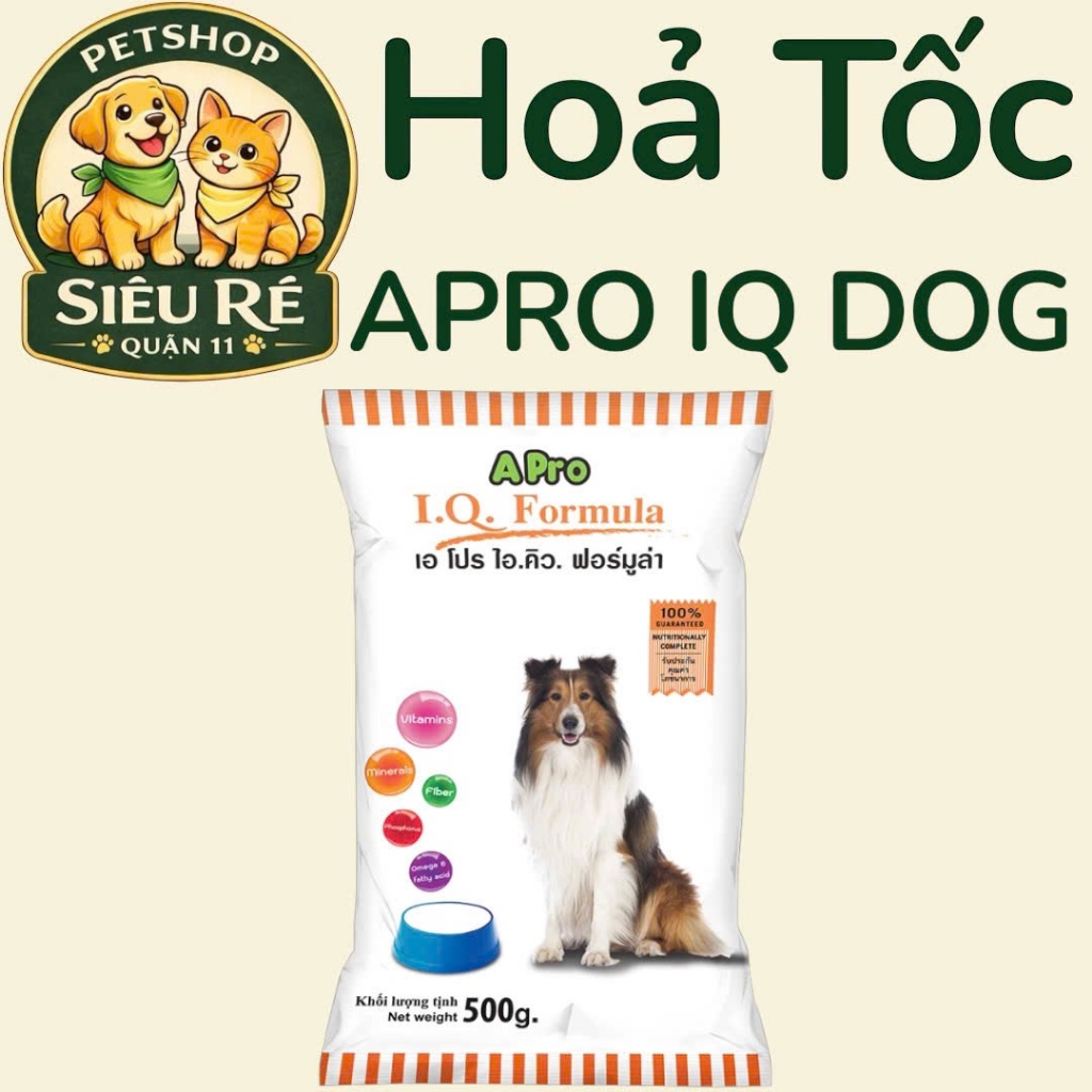 [GÓI 500G] HẠT CHO CHÓ APRO DOG IQ 500G - THÁI LAN -