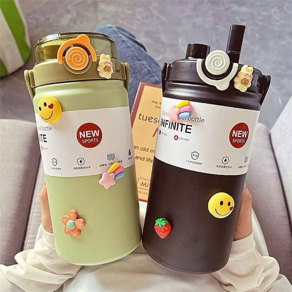 Bình Giữ Nhiệt Du Lịch Inox 316 1000ml/1200ml/2000ml, Bình Nước Mang Đi Chơi Picnic Có Ống Hút, Giữ Nhiệt 24h Pinkcups | BigBuy360 - bigbuy360.vn