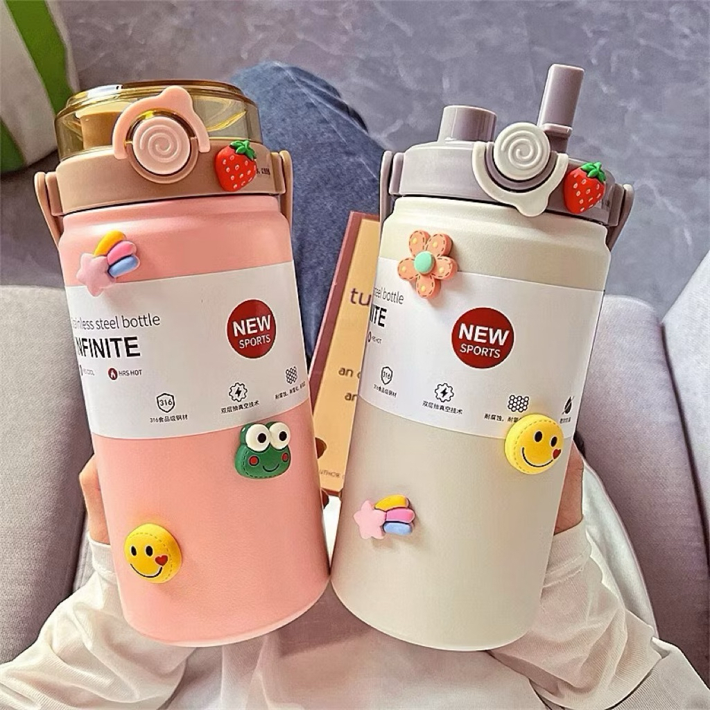 Bình Giữ Nhiệt Du Lịch Inox 316 1000ml/1200ml/2000ml, Bình Nước Mang Đi Chơi Picnic Có Ống Hút, Giữ Nhiệt 24h Pinkcups | BigBuy360 - bigbuy360.vn