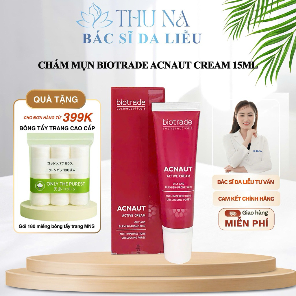 Kem chấm Mụn Biotrade Acnaut Active Cream giảm đỏ, mờ thâm Biotrade