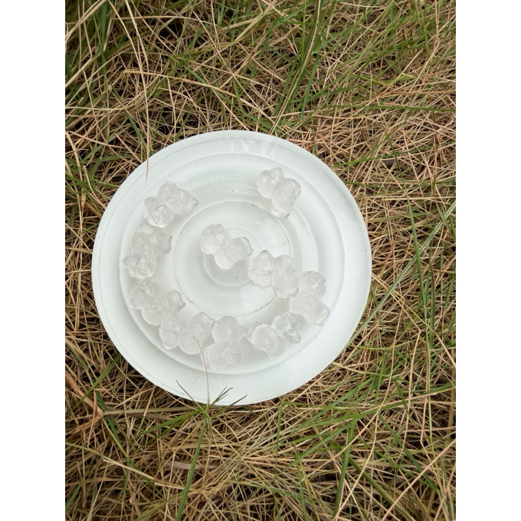 (A2126) Charm ngựa Ta trắng 15mm/14mm