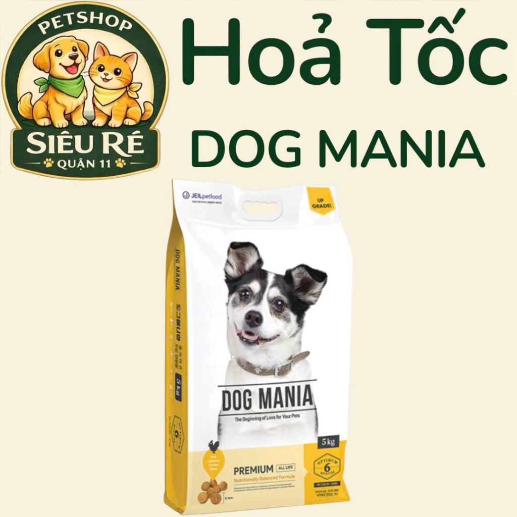 [BAO 5KG] HẠT DOG MANIA 5KG - HÀN QUỐC -