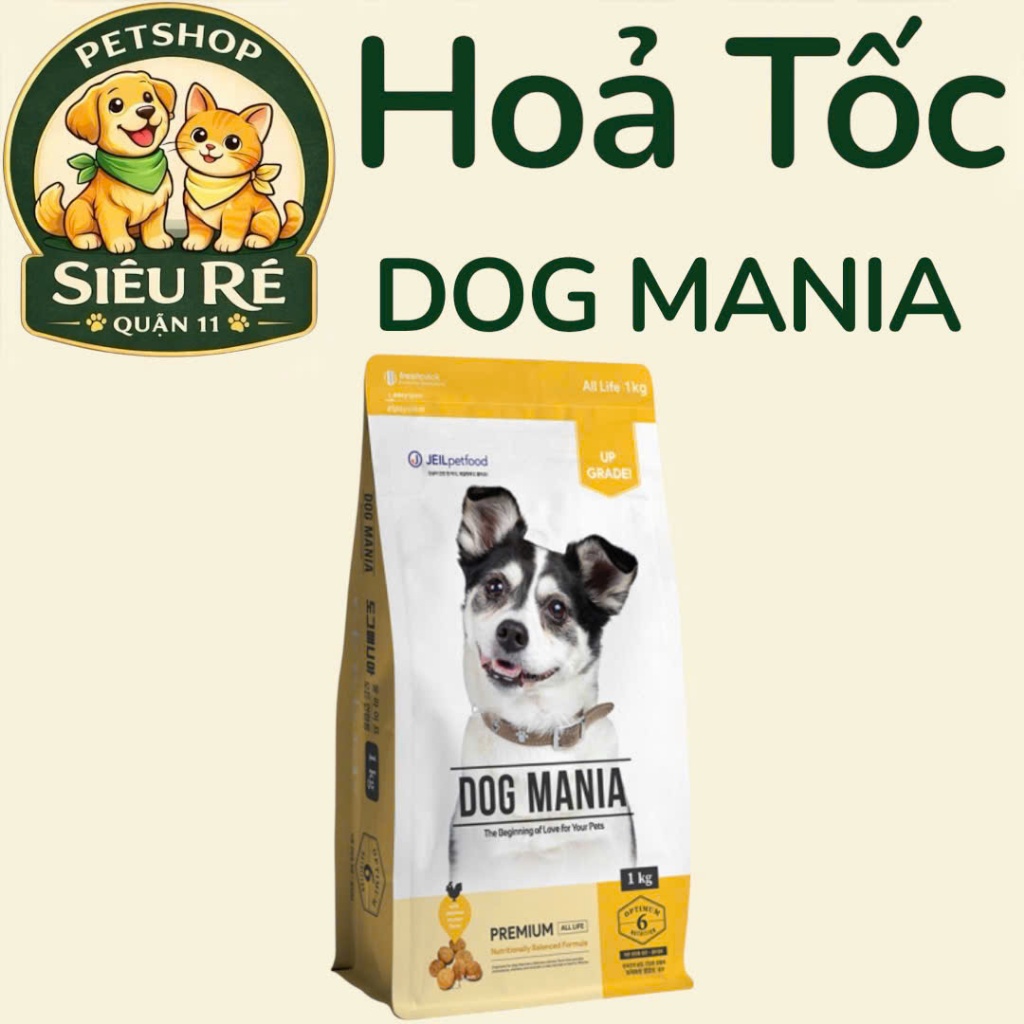 [GÓI 1KG - 5KG] HẠT DOG MANIA - HÀN QUỐC -