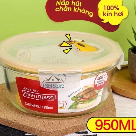 hộp thủy tinh lock&lock 950ml - hộp thủy tinh lock&lock