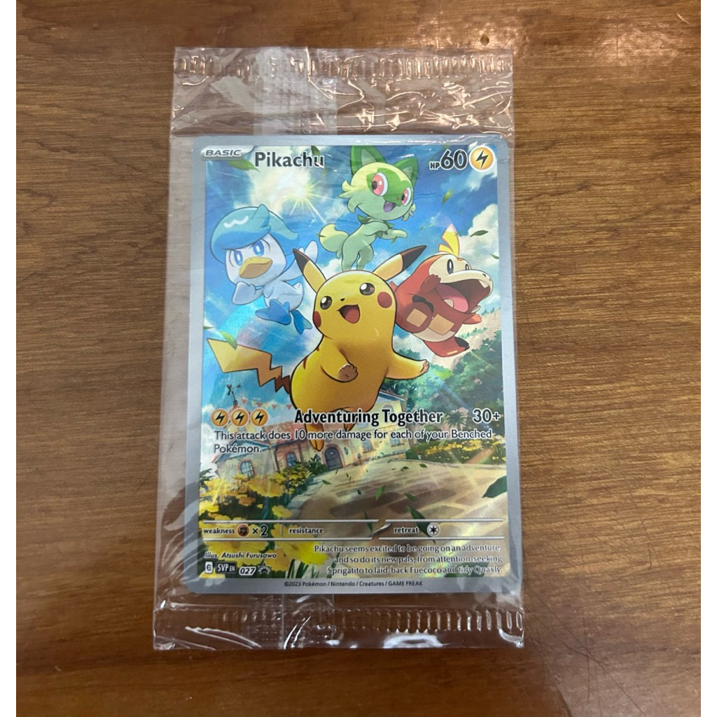 Thẻ Pokemon Paldea evolved ETB Promo Pikachu newseal