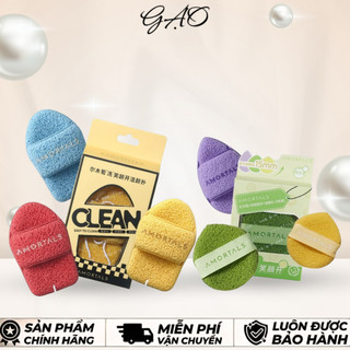 Mút Rửa Mặt Bọt Biển Hình Giọt Nước AMORTALS Mềm Mại, Làm sạch Sâu, Thiết Kế Thông Minh