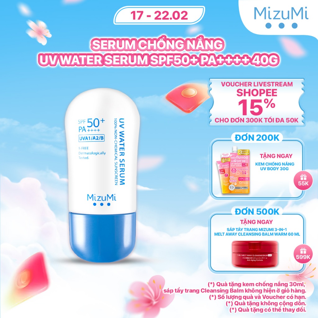 MizuMi Kem Chống Nắng UV Water Serum SPF50+ PA++++ 40g Phổ Rộng