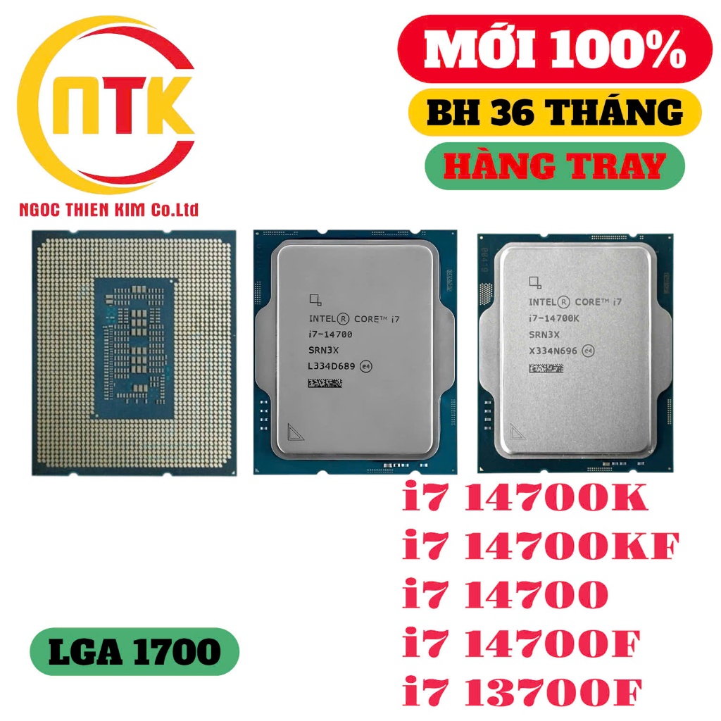 [NEW 100%] CPU i7 14700K, i7 14700, i7 14700KF, i7 14700F, i7 13700F TRAY NEW - BẢO HÀNH 36 THÁNG