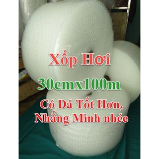 Cuộn Xốp Hơi Chống Sốc Khổ 30cm x 100m Bọc Gói Hàng