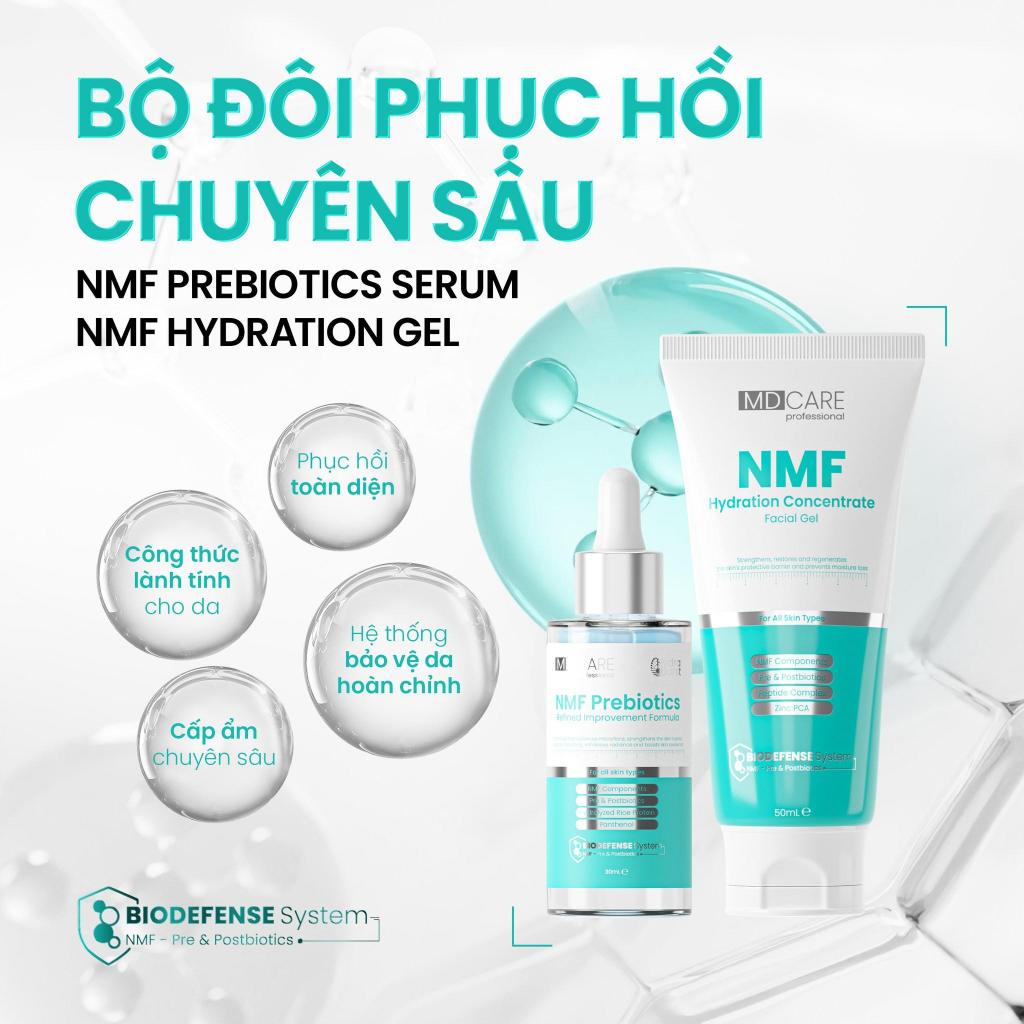 [CHÍNH HÃNG] Bộ Đôi Phục Hồi Chuyên Sâu Gồm Serum NMF 30ml Và Gel NMF 50ml MD CARE Cân Bằng Lợi Khuẩ