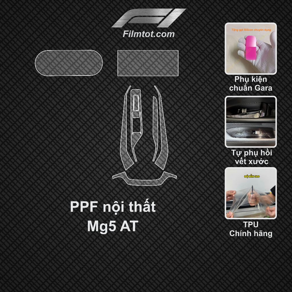 MG5 AT Luxury: Film PPF Nội Thất - Chống xước, che mờ vết xước hiệu quả, chống ố vàng
